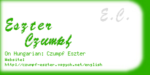 eszter czumpf business card